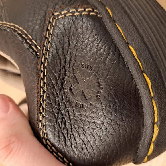 Dr. Martens Brown‎ Pebbled Leather Lace Up Low Top Y2K Rockland Shoes Size 10M - Picture 8 of 10